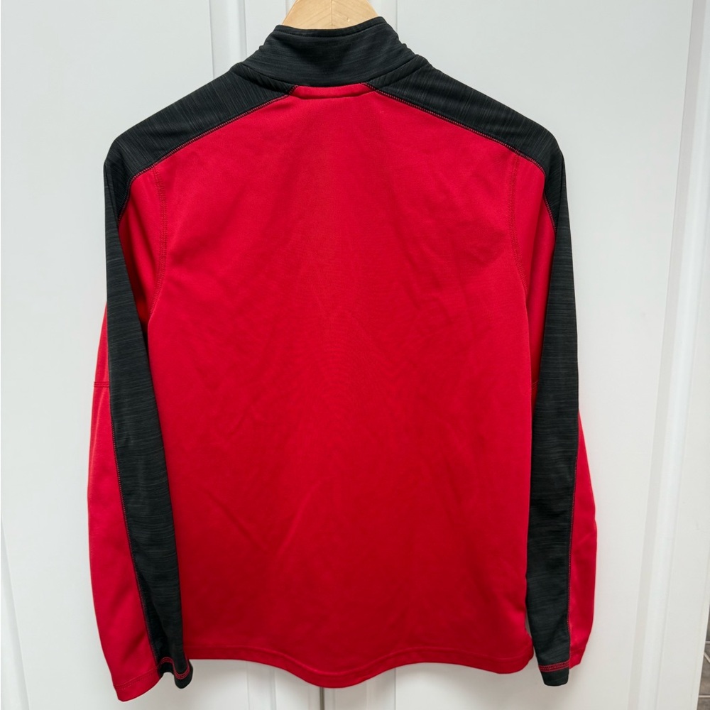 NC State Quarter Zip - Adidas Kids Red and Black Pullover - Picture 4 of 4